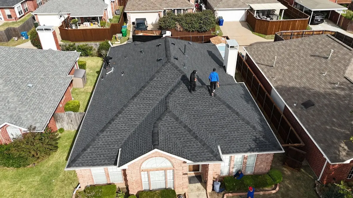 Slate & Tile Roof Repair work in progress on a Santa Monica property